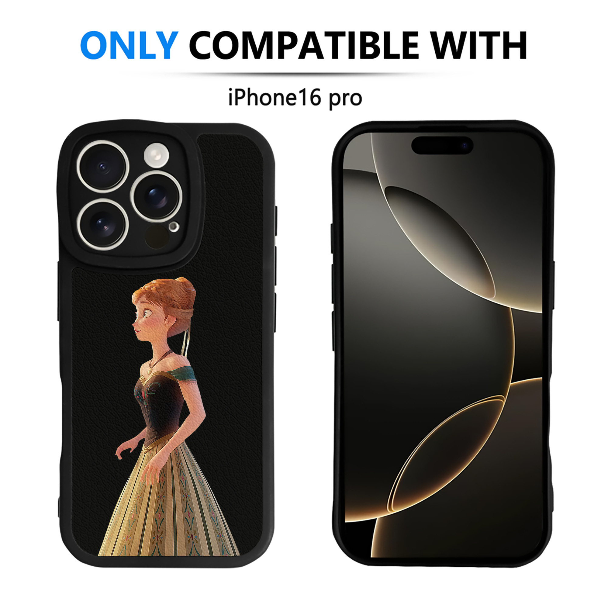 （画像用） アナと雪の女王 アンナ エルサ Frozen Anna Elsa 【iPhone 16シリーズ対応】シリコンスマホケース（レザー調） 材質：シリコン